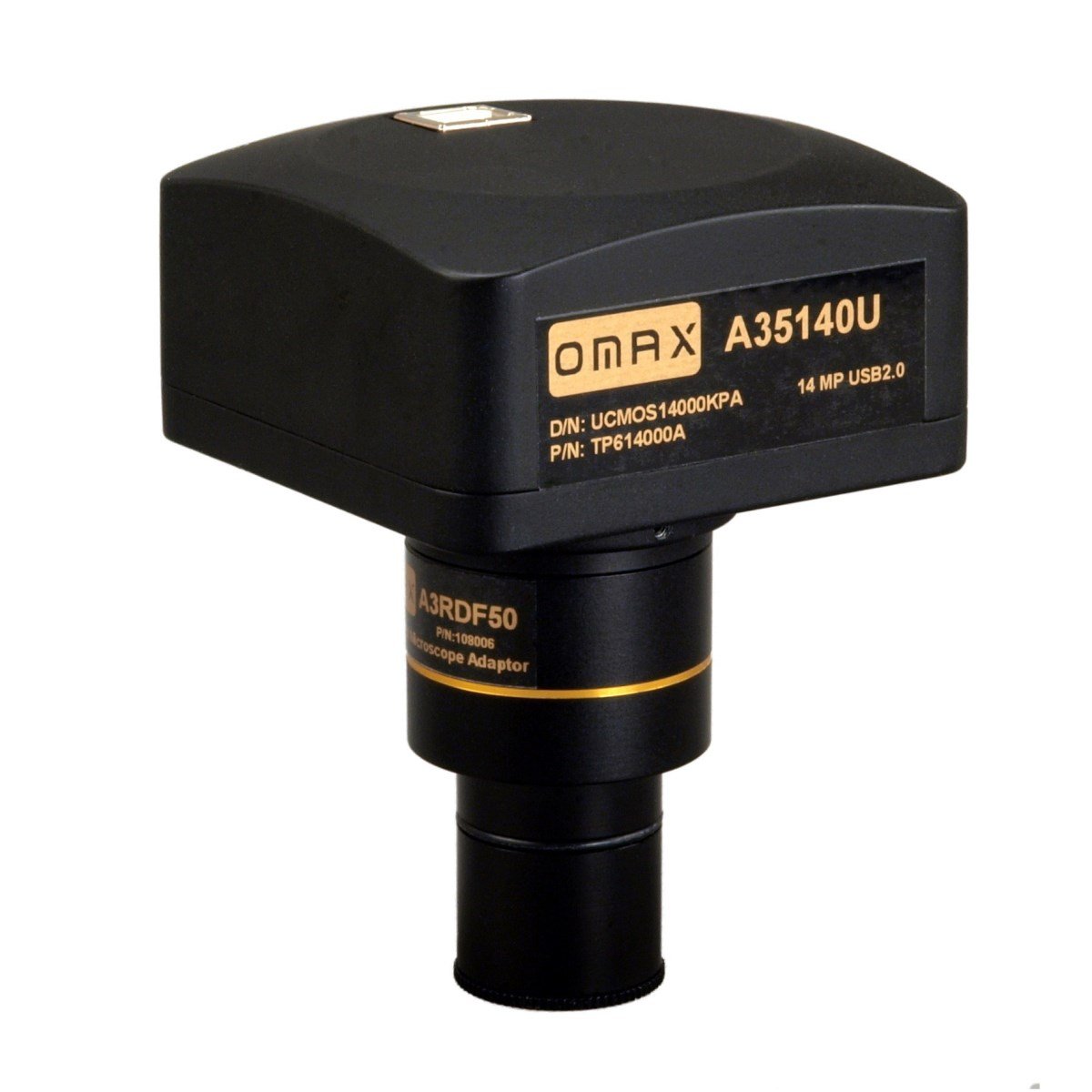 OMAX Cámara digital de microscopio USB de 14.0 MP con software avanzado y diapositiva de calibración (Windows 8 y 10, Mac OS X, compatible con Linux) 14 MP de alta resolución