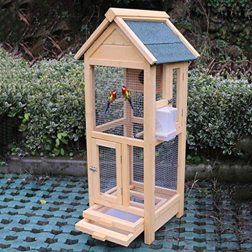 Hühnerställe Erhöhen Balkon Garten Papageienvilla Kleines Haustier Zuchtkäfig Outdoor Massivholz Vogelkäfig… – Bild 3