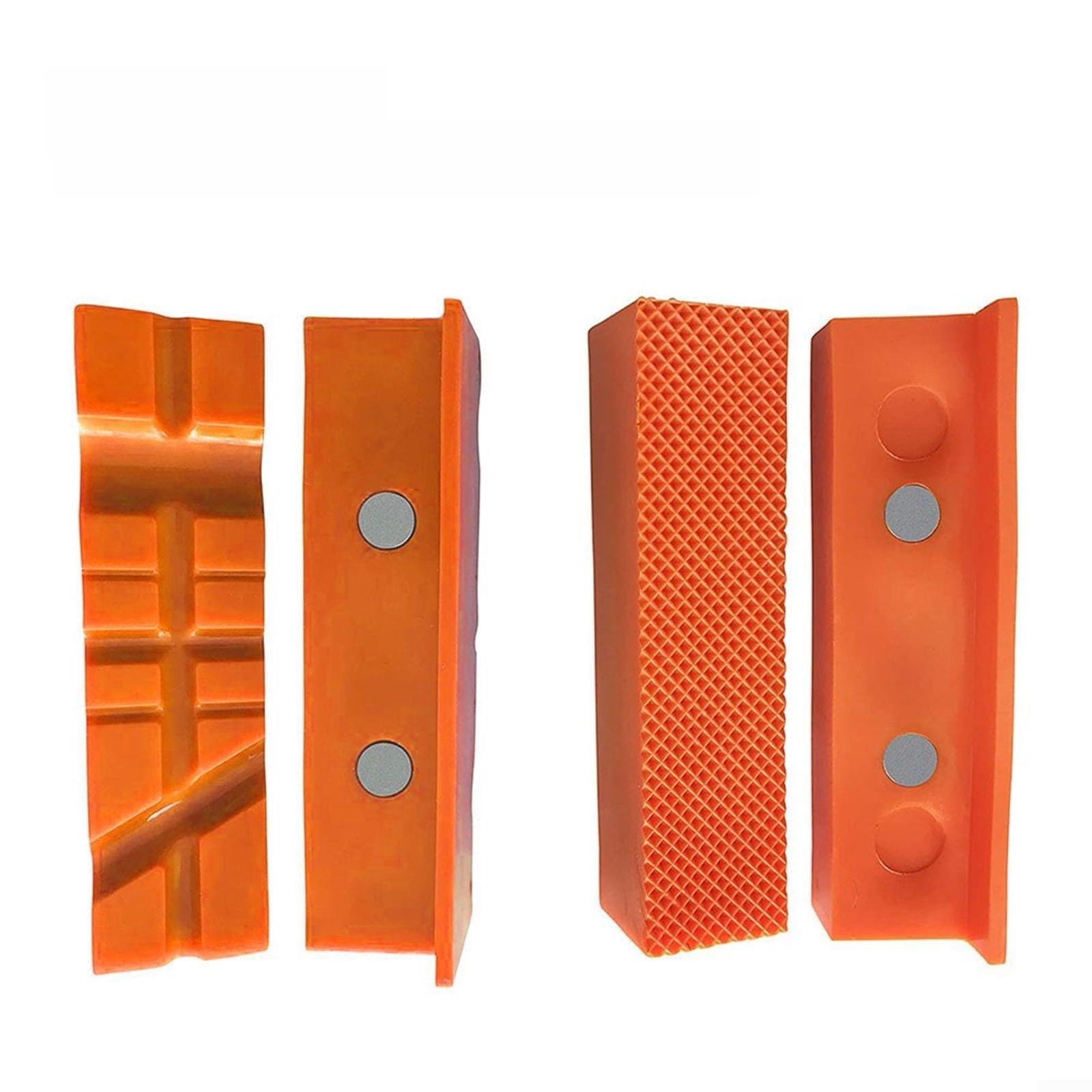 Ganasce magnetiche per morse 10,2 cm in gomma morbida arancione