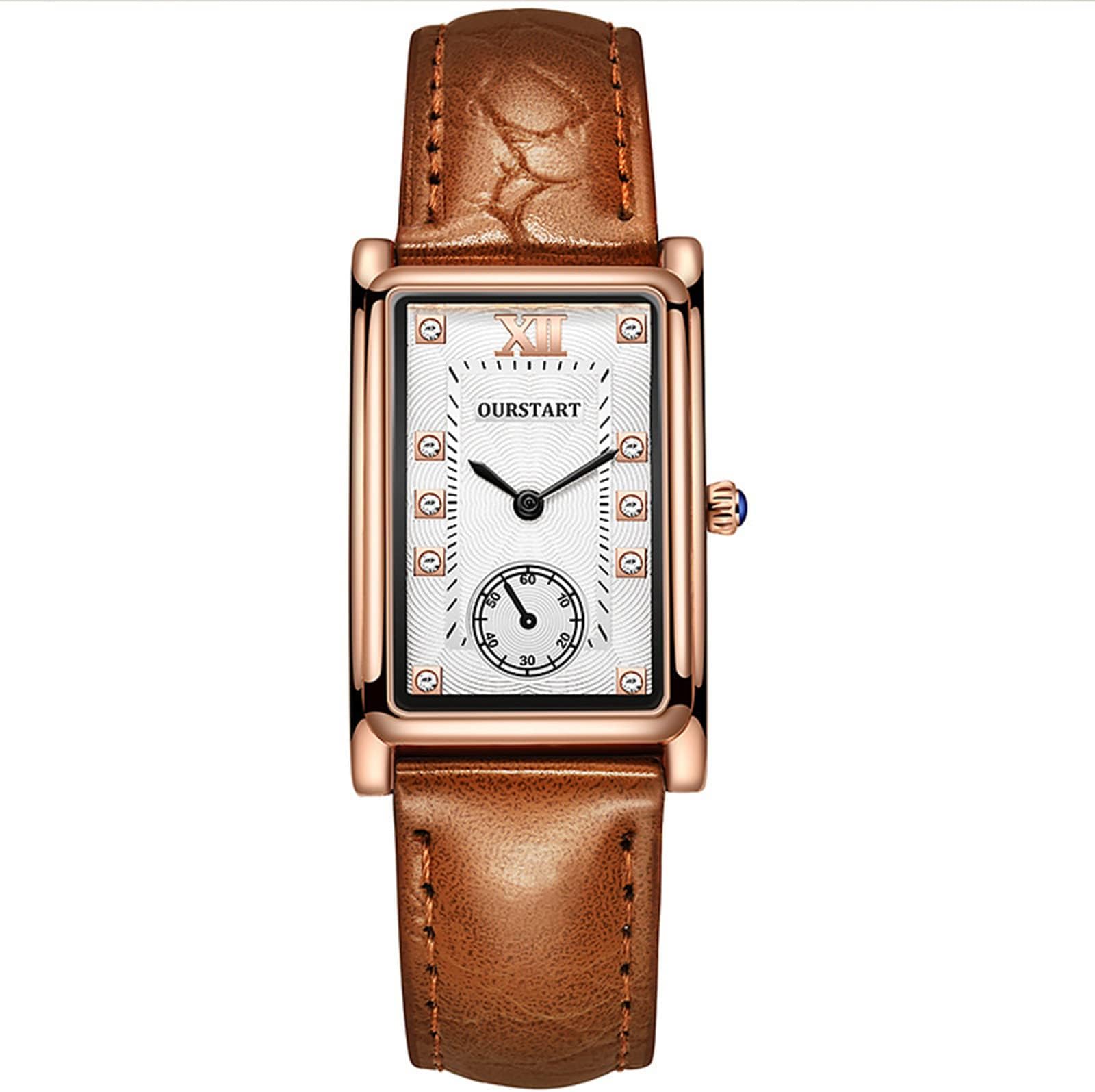 Fashion Sport Couple Stainless Steel Case Leather Band Quartz Analog Wrist Watch Men's Watch