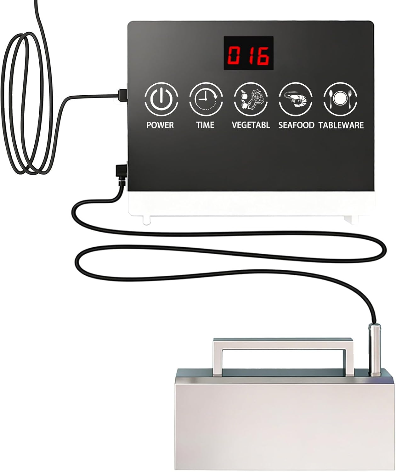 Ultrasonic Sink Dishwasher 380W, 40KHz Portable in-Sink Cleaner for Dishes, Fruit,Veg. Split Design Stainless Steel Immersion Washer, No Tank Needed,for RV,Small Kitchen