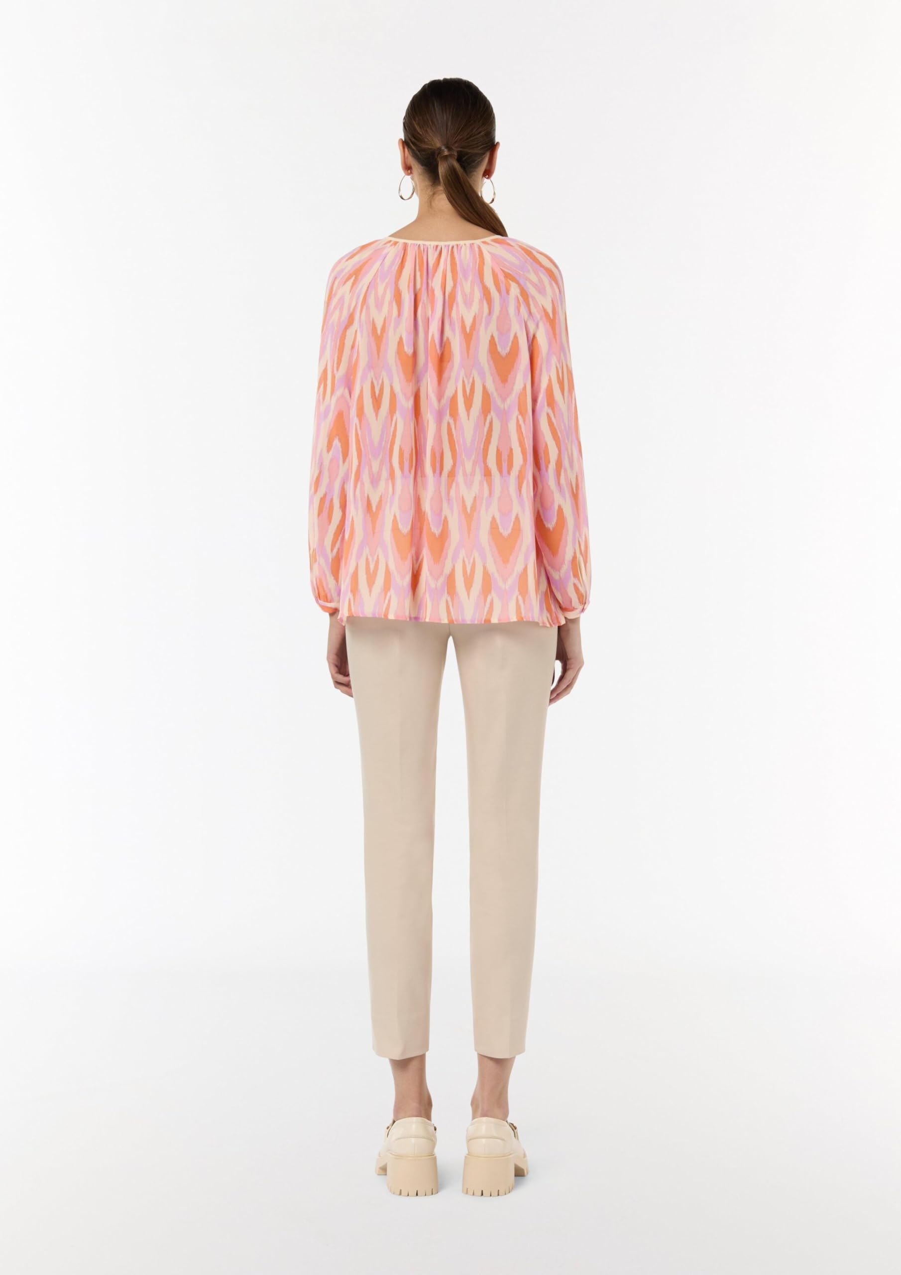 COMMA Chiffonbluse mit Allovermuster