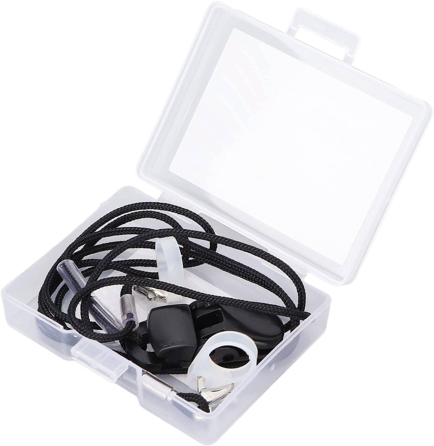 Clip Nylon Rope for Hearing Aids, Elastic Rings Prevent Lost Hearing Aids Fixation Lanyard Clip Holder for Seniors