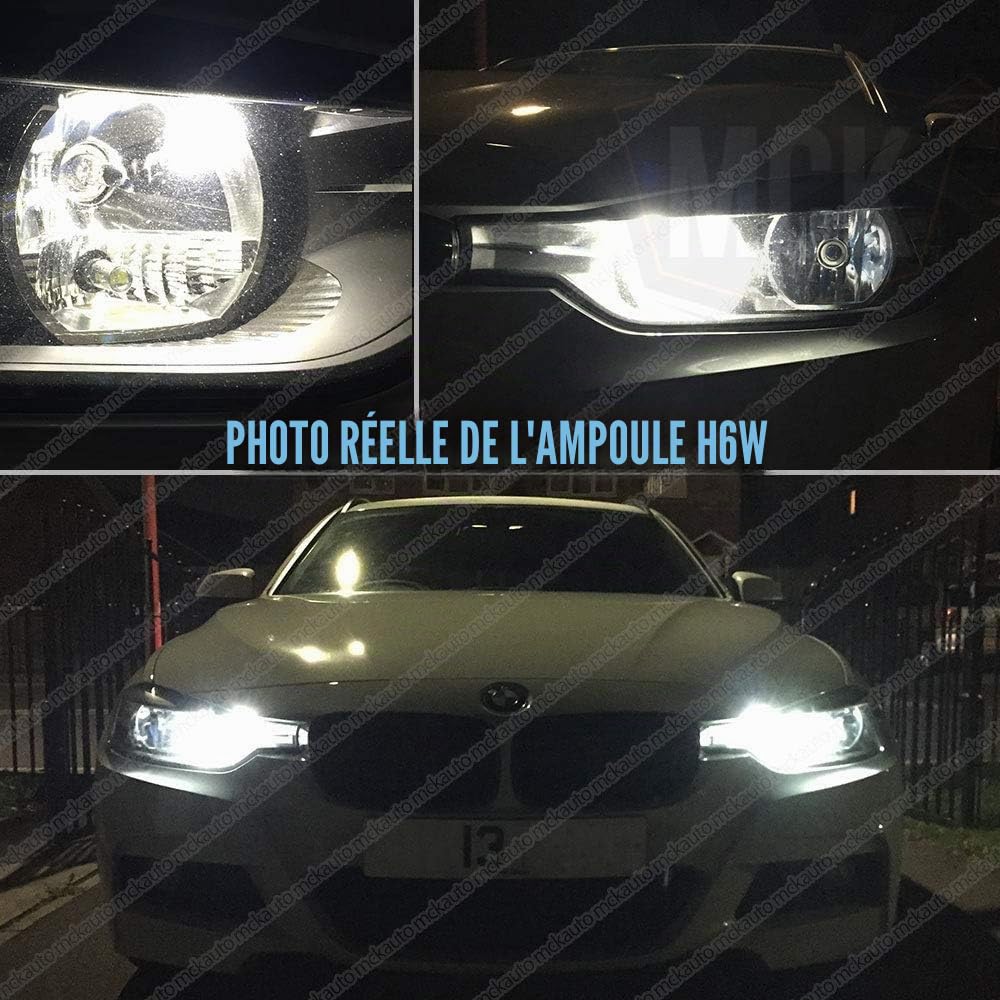 Remplacement pour Ensemble d'ampoules blanches à LED CanBus H6W, très clair et sans erreur, compatible avec F30 F31 A3