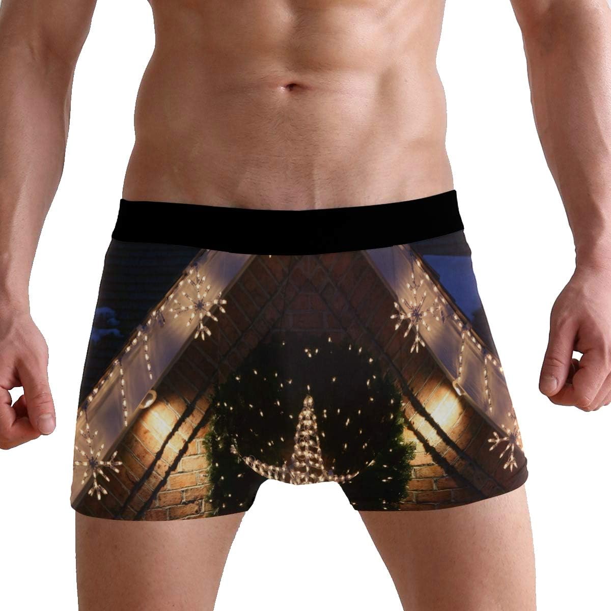 CAPTAIN VIKINGS Men's Underwear Premium Men's Boxer Briefs Beautiful Shark Blue for Father，Brother，Boyfriend Gifts: Clothing, Shoes & Jewelry