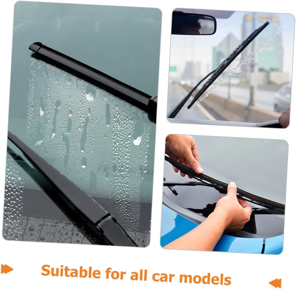Garneck 10pcs Replacement Windshield Wiper Inserts Rubber Refills for All Vehicle Types Fit Performance Harsh Weather