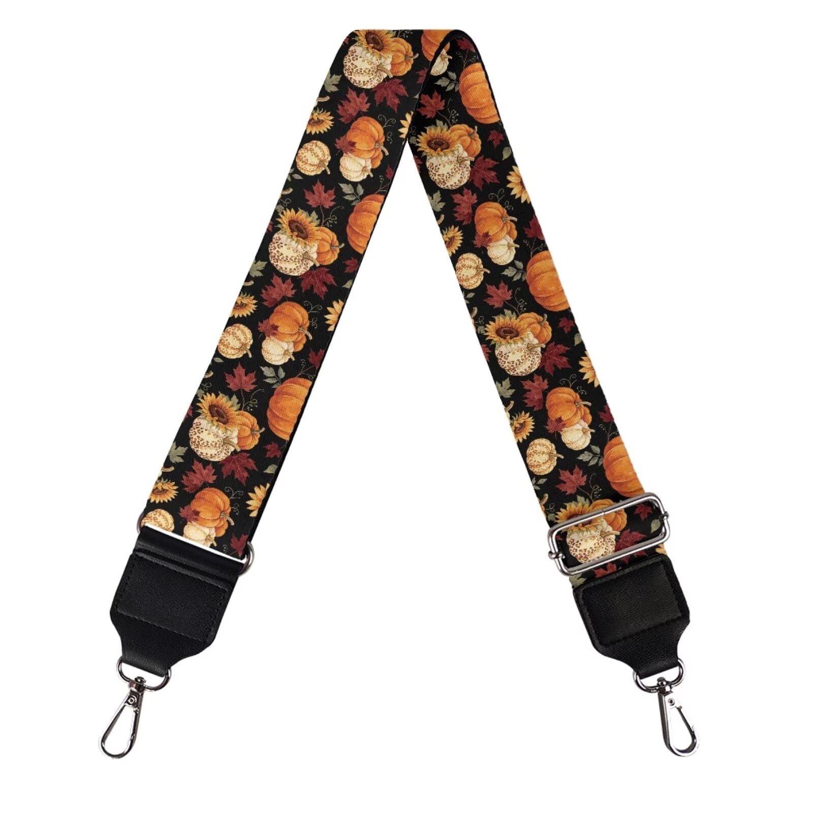 Coldinair Thanksgiving Purse Straps Replacement Pumpkin Sunflower Wide Crossbody Bag Strap Adjustable Wide Guitar Straps for Handbags Luggage Strap