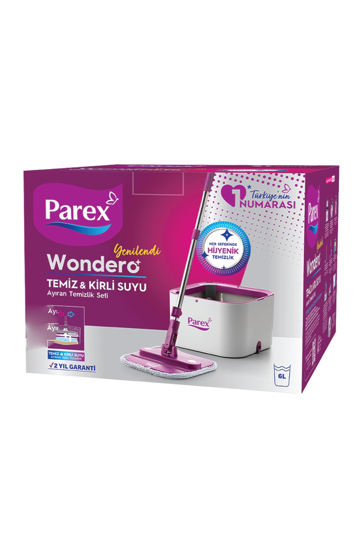 Parex Wondero Otomatik Temizlik Seti Yedek Mop Hediyeli