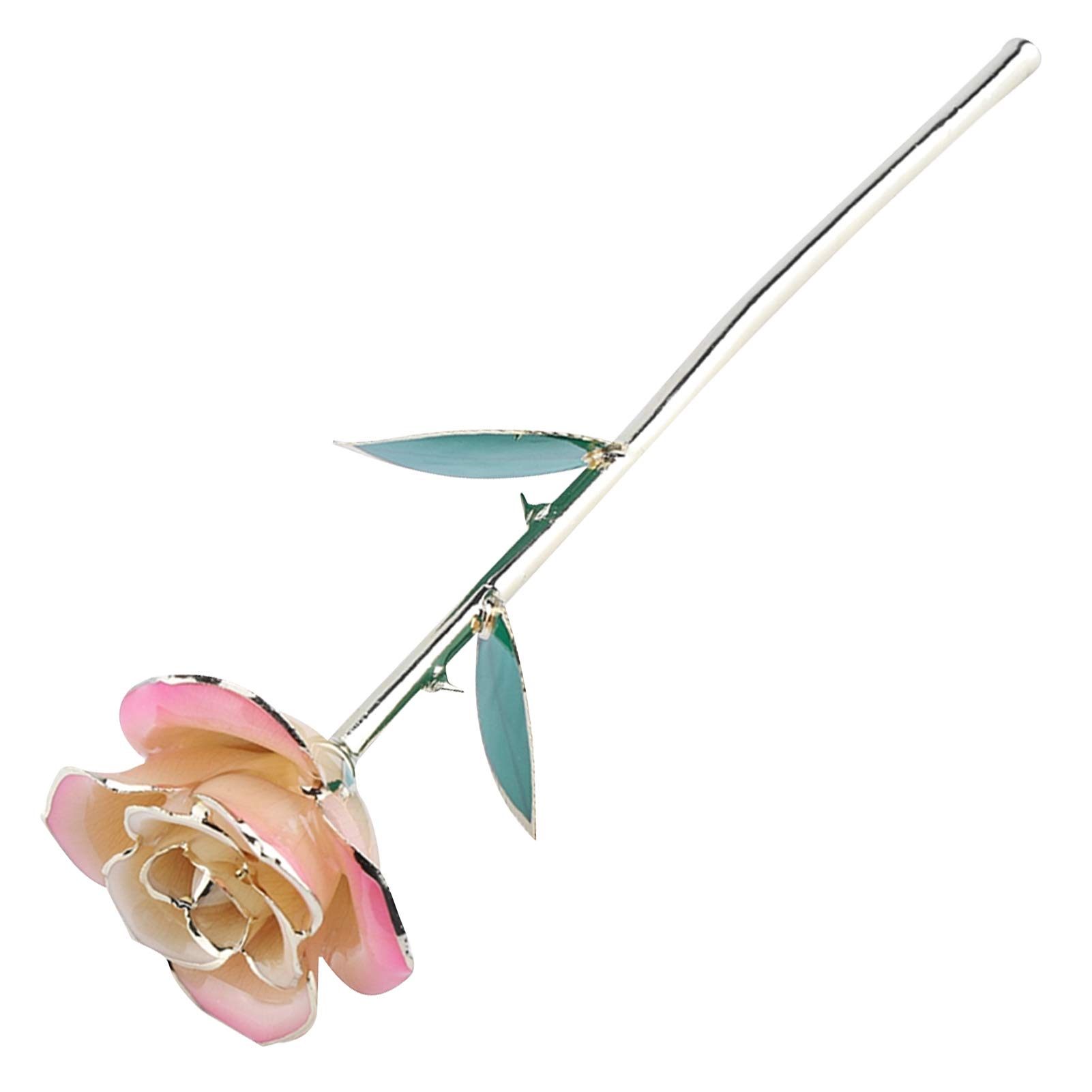 Fiore di Rosa Dorata Rosa Immersa in Oro 24K per San, Festa della Mamma, Collezione di Ornamenti di Compleanno