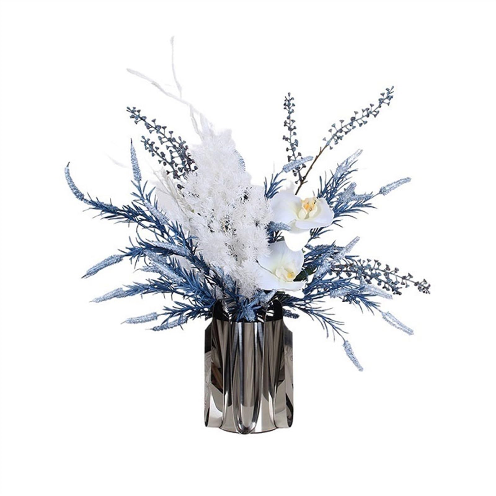 Kunstblumen Hochwertiges blaues Simulations-Blumenkunst-Set for Zuhause, Wohnzimmer, Restaurant, Hotel, Modell, Raumdekoration, künstliche Blumen, Ornamente für die Außendekoration