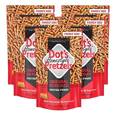 Dot's Homestyle Pretzels 18 Ounce Family Size Original Seasoned Pretzel Twists (5 Pack) Cover
