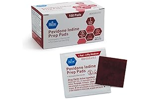 MED PRIDE Povidone Iodine Prep Pads For Wounds - Iodine For Scars