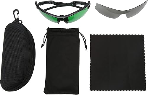 LANTRO JS Gafas protectoras UV para trabajar en verde,Iluminación HPS y protección de luz LED,Gafas de sala de cultivo