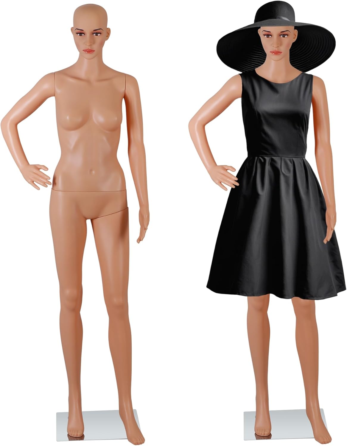 ZENY Female Mannequin Full Body, Torso Dress Form Mannequin, Detachable Stand, 69 Inches Adjustable Dress Model, 360° Rotating Head