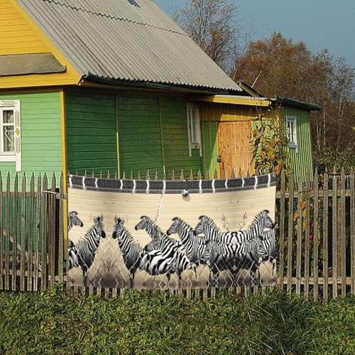 MINDBBDFJ Zebra Racetrack Print Banners And Signs For Outdoor/Indoor,Personalized Banner Customizable Parties Halloween Banner (180x90cm)4