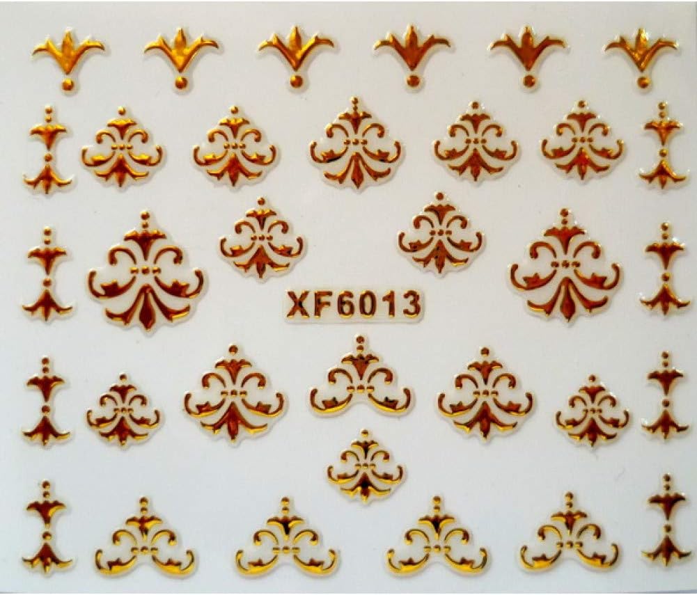 Amazon Diyゴールデンブランドロゴ3dネイルステッカー自己粘着diyステッカーデカールのヒントスポーツロゴマニキュアネイルステッカー Hsqma シール ステッカー 通販