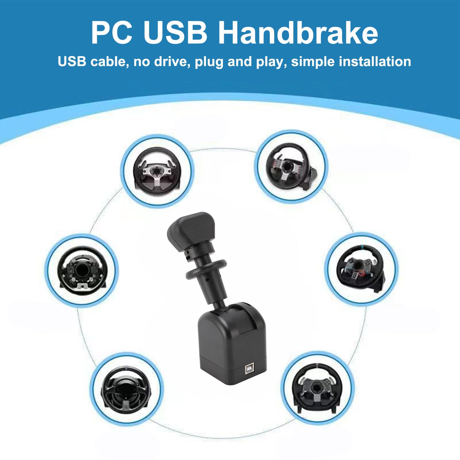 Hamulec Ręczny USB do Komputera, do ATS do Gier ETS2, do G27, G29, G920, G923, do T300 T300RS T GT, Hamulec Ręczny USB do Gier Wyścigowych PC