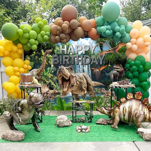 Fondo de cumpleaños dinosaurio 82.7x59.1 pulgadas miniatura 2