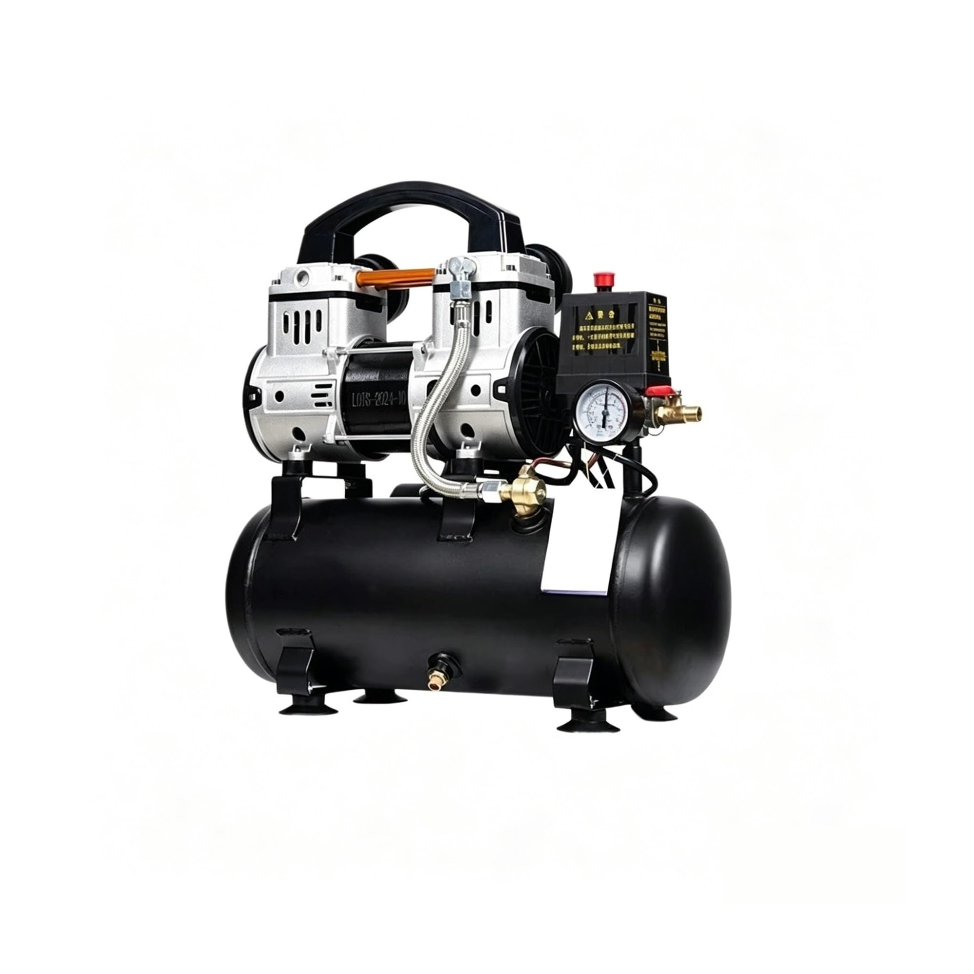 Silent Air Compressor Silent Air Pump for Compressor Small Oil-Free Industrial Grade 220V Portable(550W-8L)