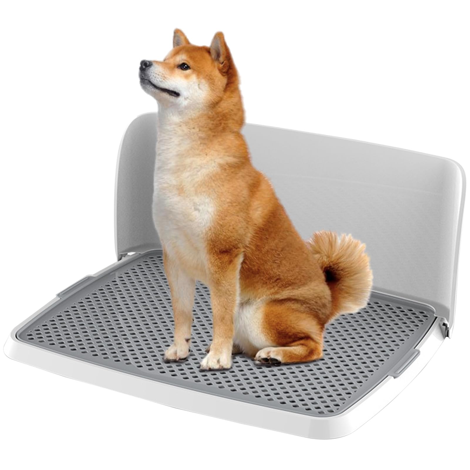 Hundetoilette Wohnung, Balkon Indoor Hundetoilette Mit Tablett, Hundeklo Für Zuhause, Hundekotsammler Mit Urin Trennwand, Welpentoilette Für Kleine Hunde,Schnelle Drainage