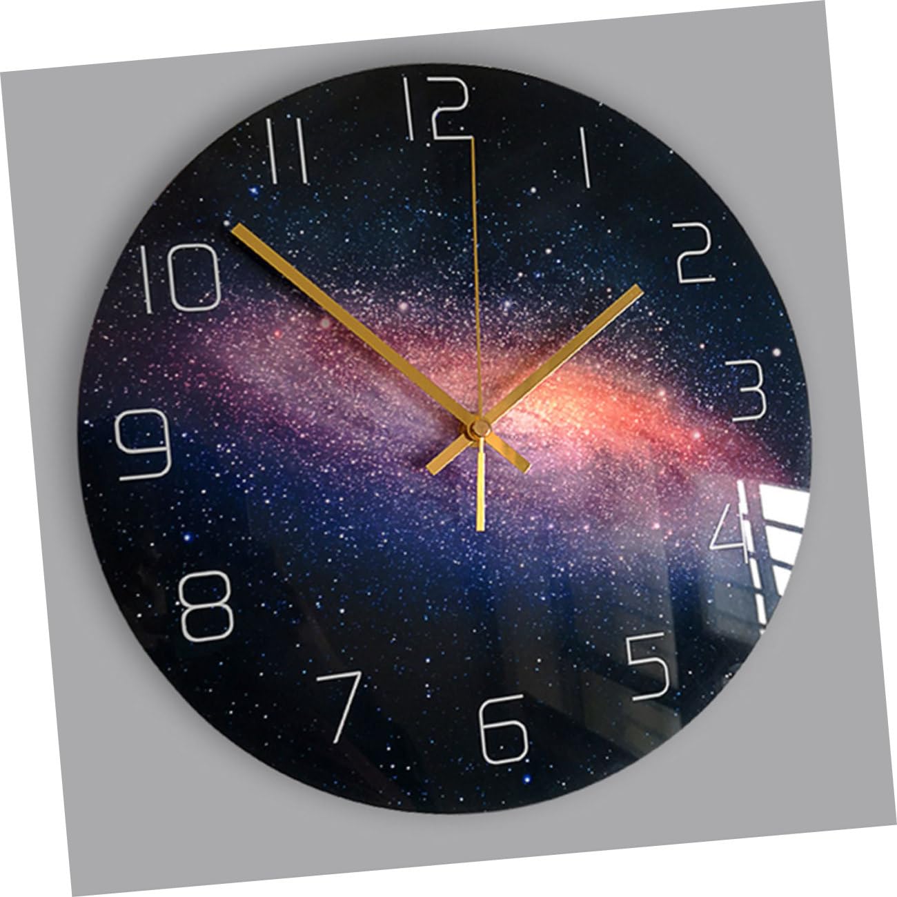 ABOOFAN Lustige Wanduhr aus Acryl mit Großem Klar Lesbarem Zifferblatt und Geräuschlosem Mechanismus Moderne Runde Marmoruhr für Wohnzimmer Zuhause