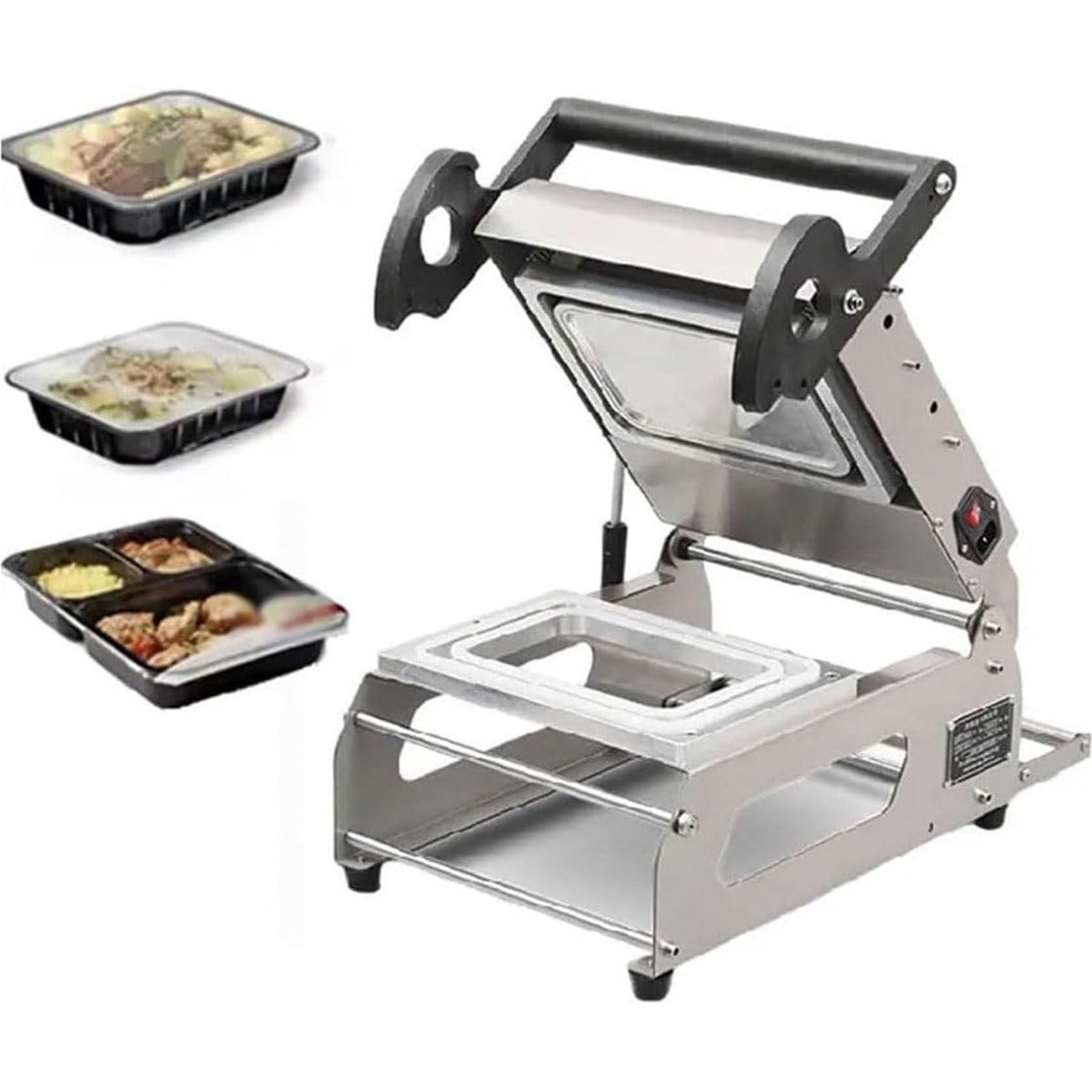 MáQuina Selladora TéRmica De Bandejas De Alimentos Comerciales, MáQuina Envasadora De Alimentos A PresióN Manual Para Cajas De Comida Para Llevar, Selladora De Bandejas De , 7~8 Veces Por Minuto