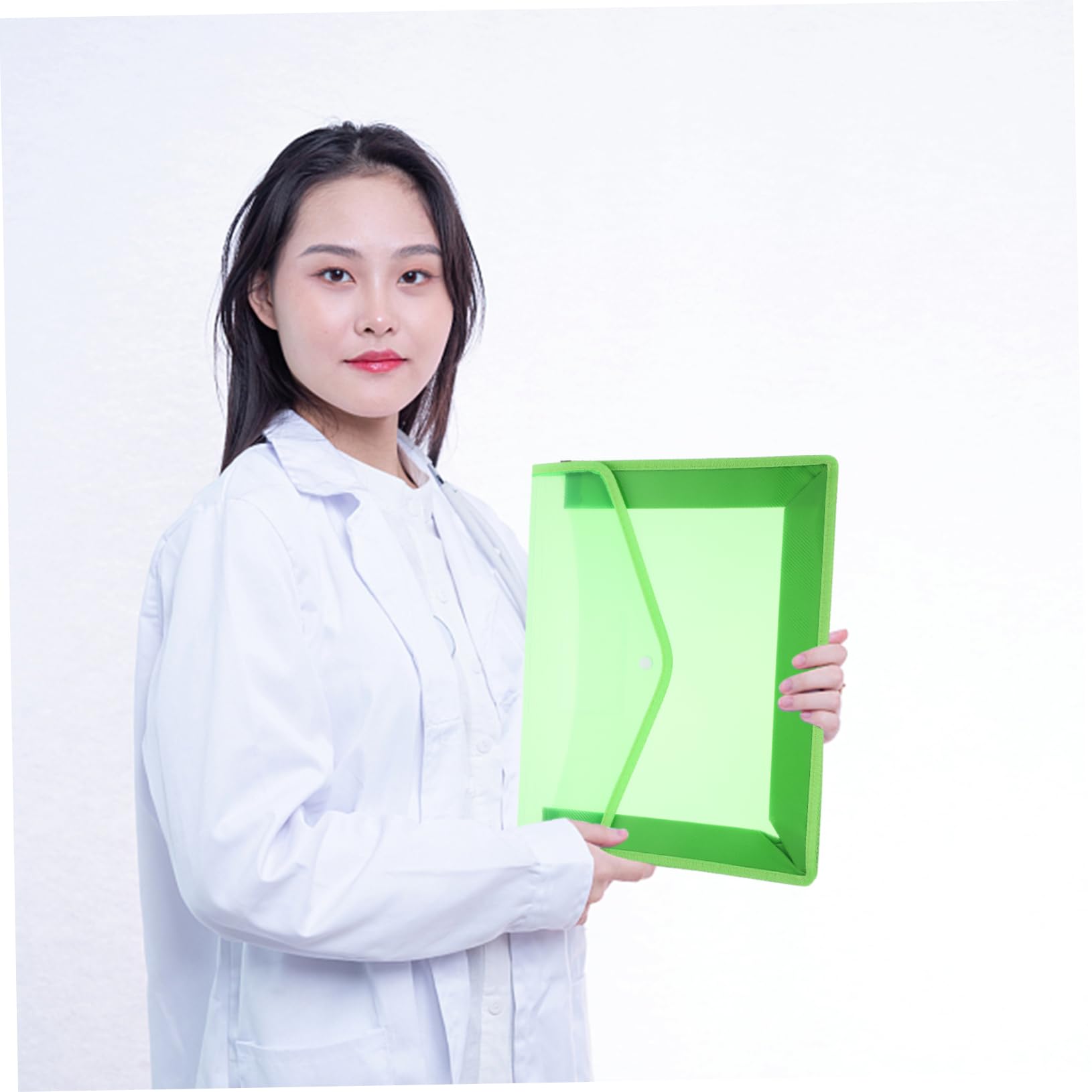 NUOBESTY Cartella Portadocumenti A4 Da 5 Pezzi Con Bottone Automatico Borsa Portaoggetti in Plastica Per Ufficio Organizer Per Documenti