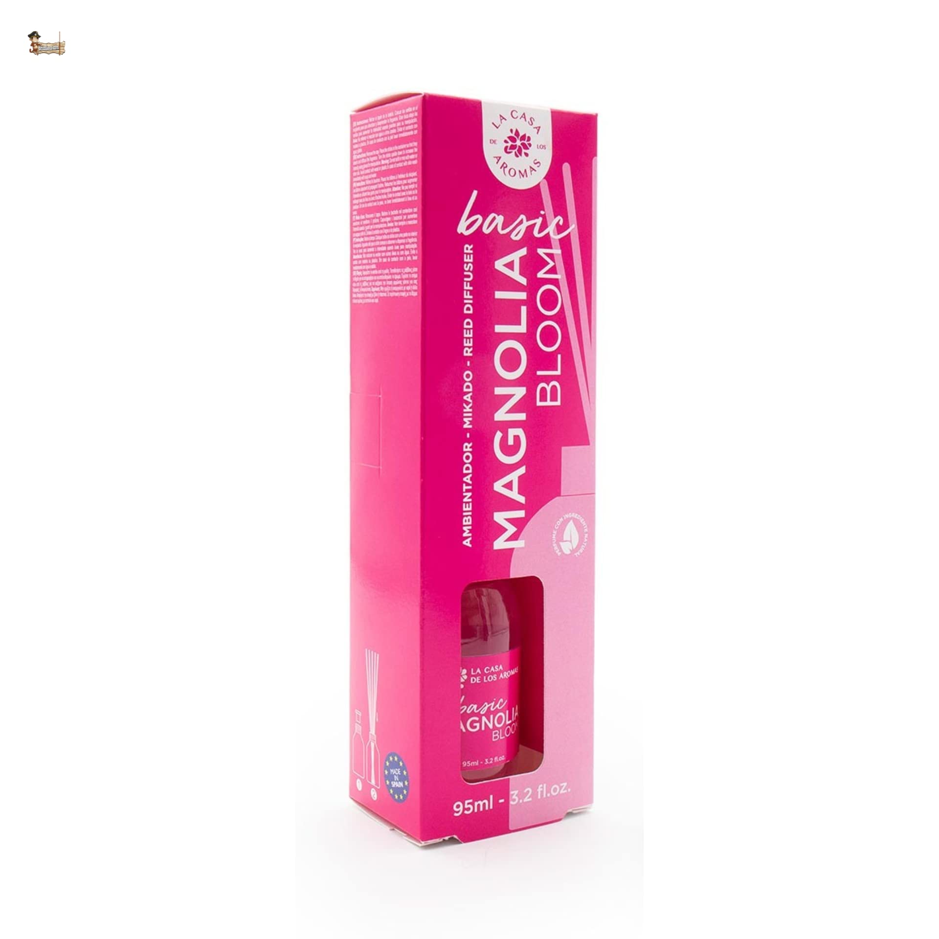 BricoLoco.com. Profumatore Basic Magnolia Bloom 95 ml più comodo e sicuro delle candele. Deodorante per casa, casa, camera. Mikado (6)