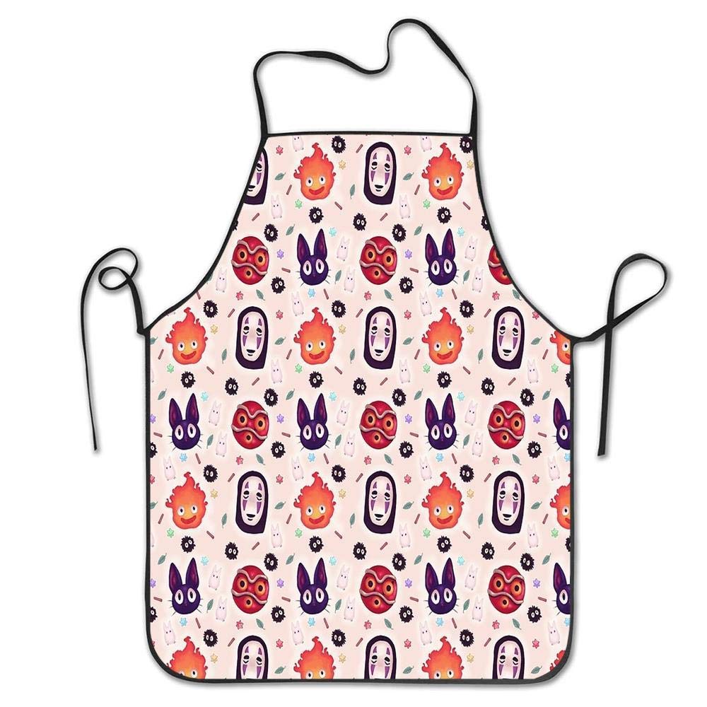 NEWpapaCustomized Apron for Her Winter Apron for Cooking Baking 20.5×28.3 in Studio Ghibli