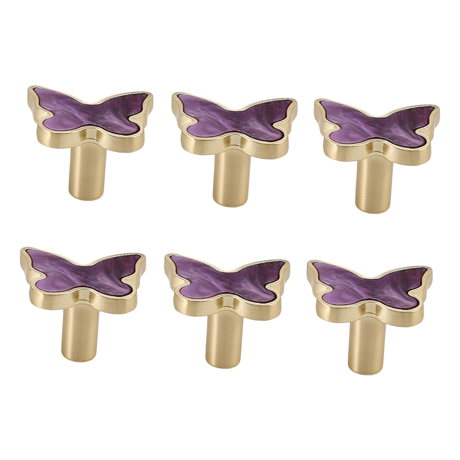 Pangboer Purple Unique Drawer Pulls Dressers Knob Cupboard Handle Modern Furniture Handle Shell Butterfly Bedside Cabinet Pull Furniture Handles And Knob For Dressers Modern