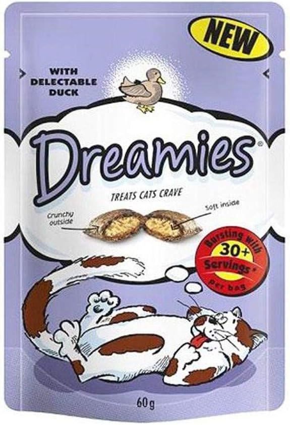 Dreamies Cat Treats with Duck, 60g Amazon.co.uk Pet Supplies