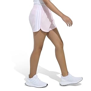 adidas Girls' 3-Stripes Mesh Shorts