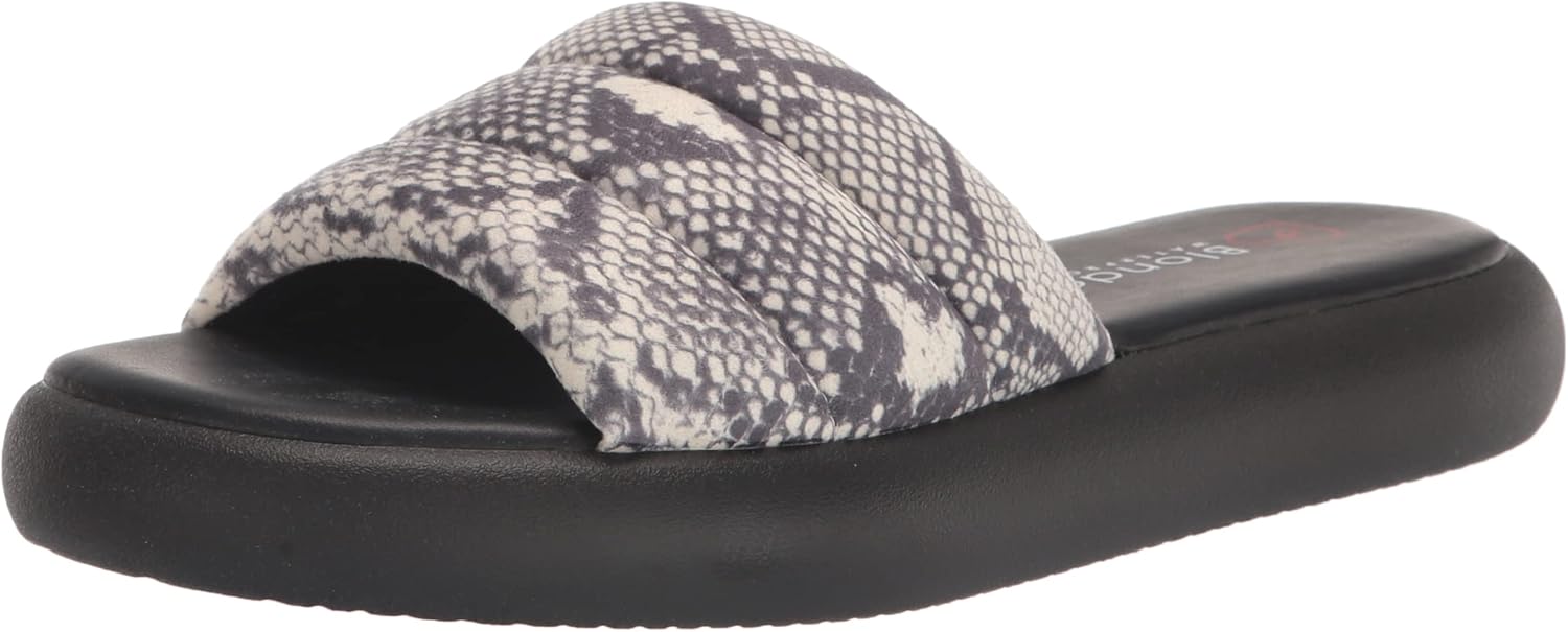 Blondo Women's Waterproof Silvana Slide Sandal, Snake Fabric, 8