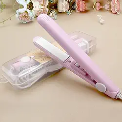 Chapinha pequena, chapinha de lápis para cabelos curtos, corte Pixie e franja, modelador de cachos para cabelos curtos, mini alisador de cabelo para bordas com design antibeliscão, alisador de cabelo