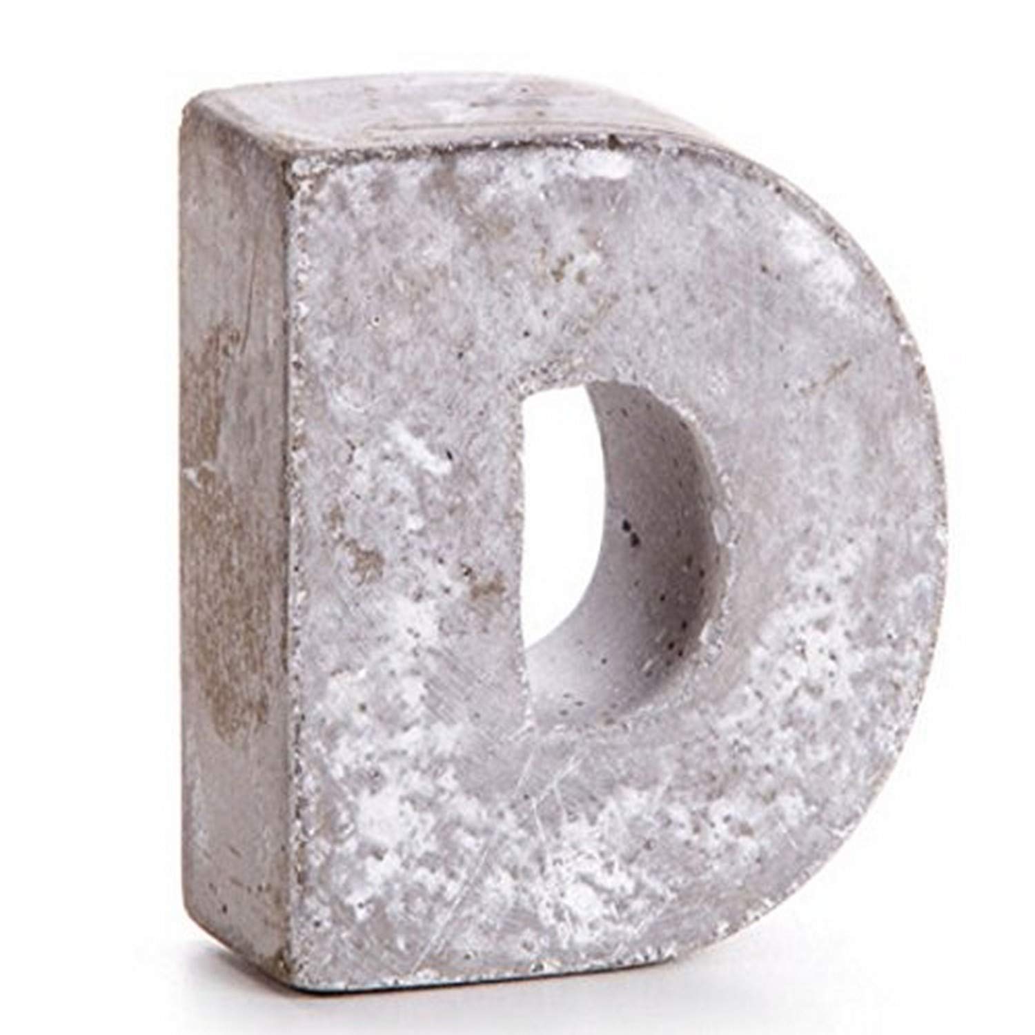 Letra D de cemento Darice mini para decorar mesas de bodas y estantes de salon