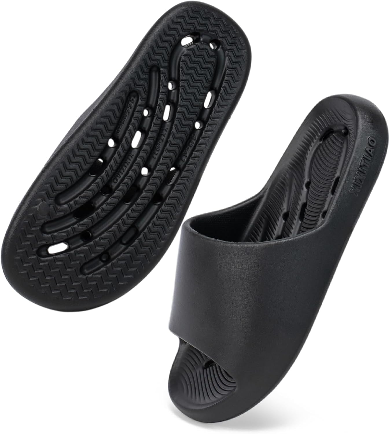 Shower Shoes for Women & Men, Non-Slip Quick Dry Shower Slippers with Drain Holes, Lightweight EVA Bathroom Sandals for Pool, Gym, Dorm