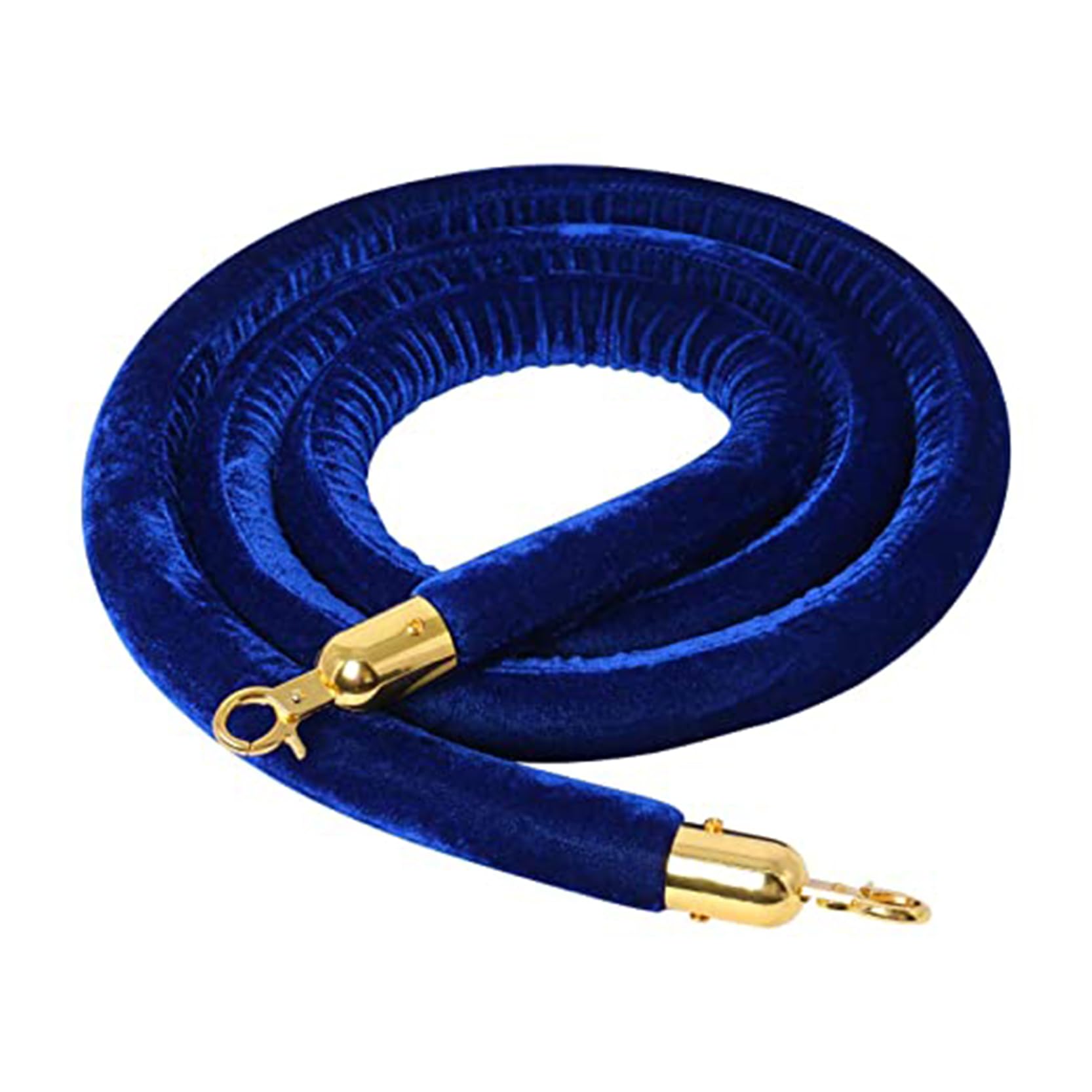 Samt Absperrseil Mit Goldenen Haken – 150 Cm, Bla Produktbild-Vorschau 3