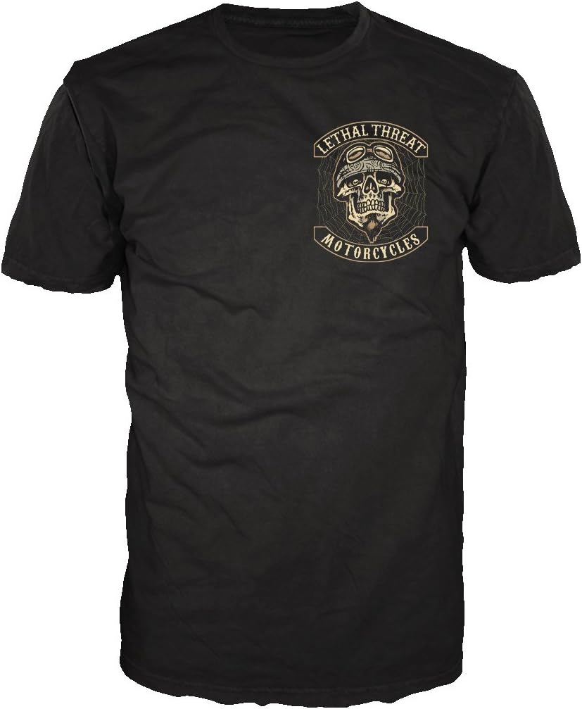 Lethal Threat (LT20230M Men's Spider Biker T-Shirt (Black, Medium)