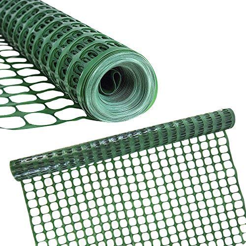 Houseables Snow Fence, Mesh Temporary Fencing, Plastic, Safety Garden Netting, Single, Green, 4