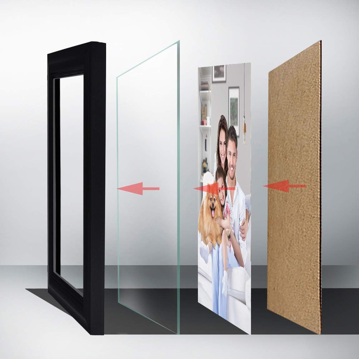 12 Pack 4x6 Picture Frame Wall and Tabletop Photo Frames