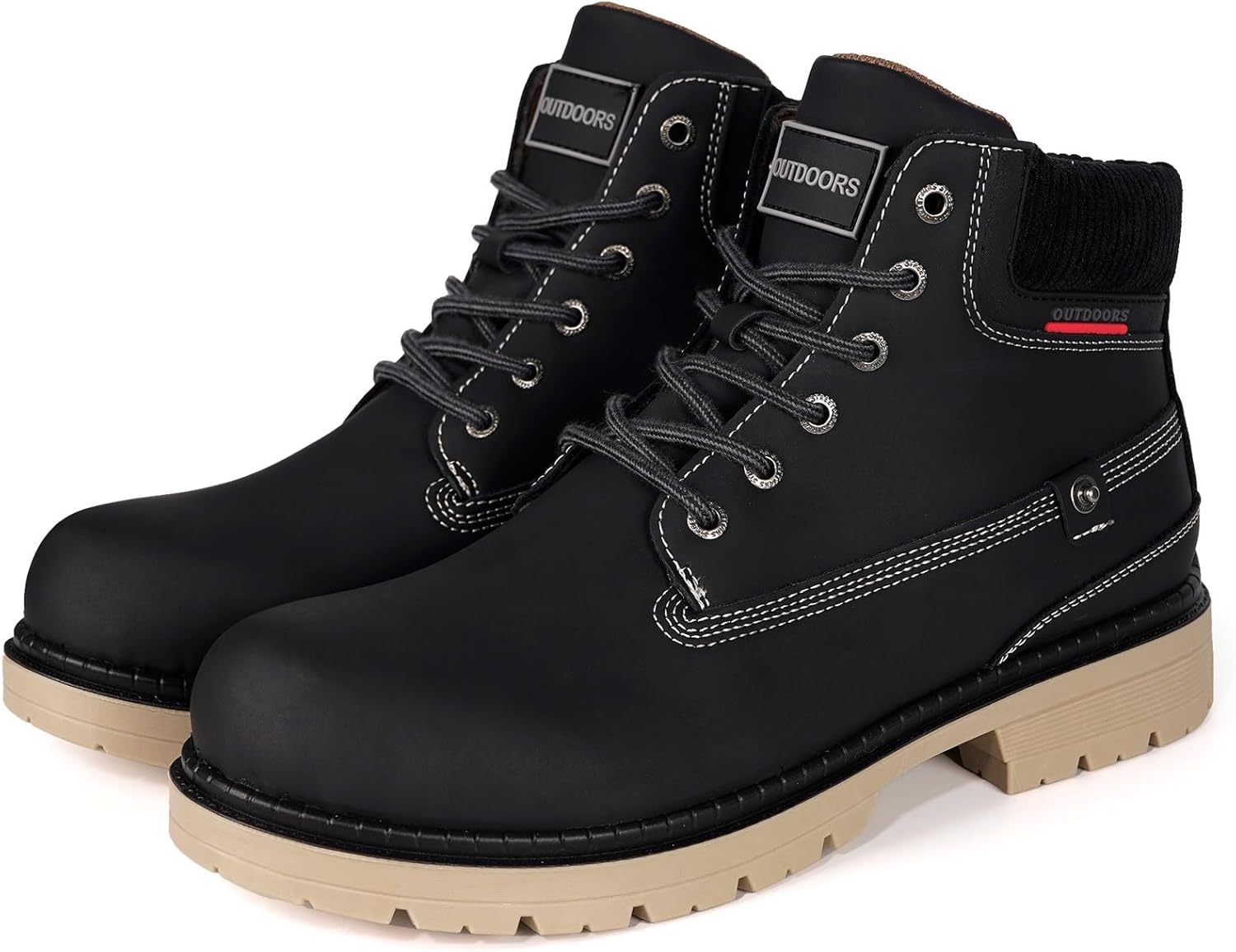 Eagsouni Mens Womens Snow Boots Warm Fur Lined Ankle Booties Hiking Trekking Trail Climbing Shoes Lace Up Anti-Slip Waterproof Working Outdoor Backpacking Boots - Image 7