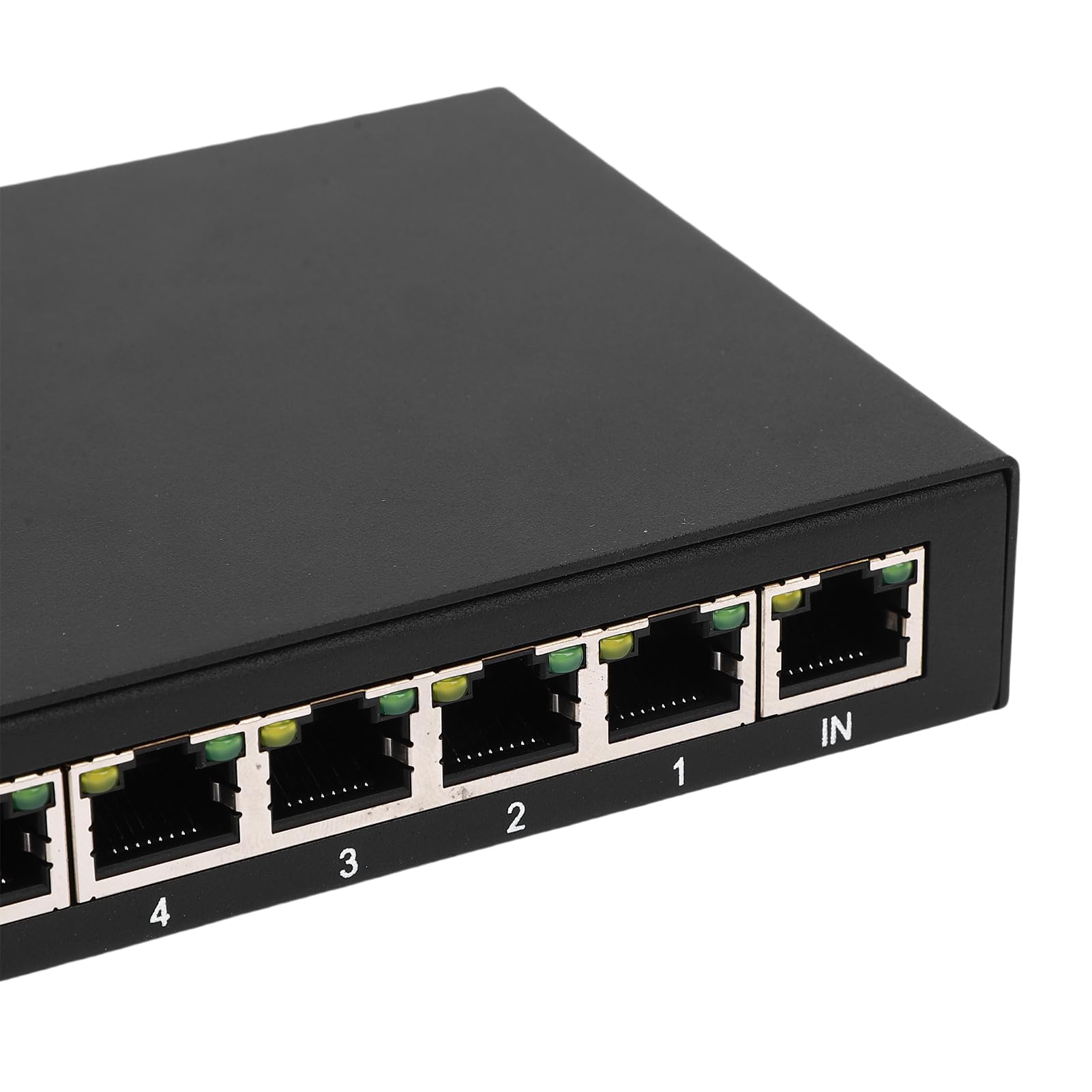 Luocute Selettore Altoparlanti 24 Bit 16, Interruttori Premium Box Hub di Distribuzione per Amplificatore Multicanale Mixer di Potenza Studio Live Performance Cavi di Rete CAT5e (Spina europea)