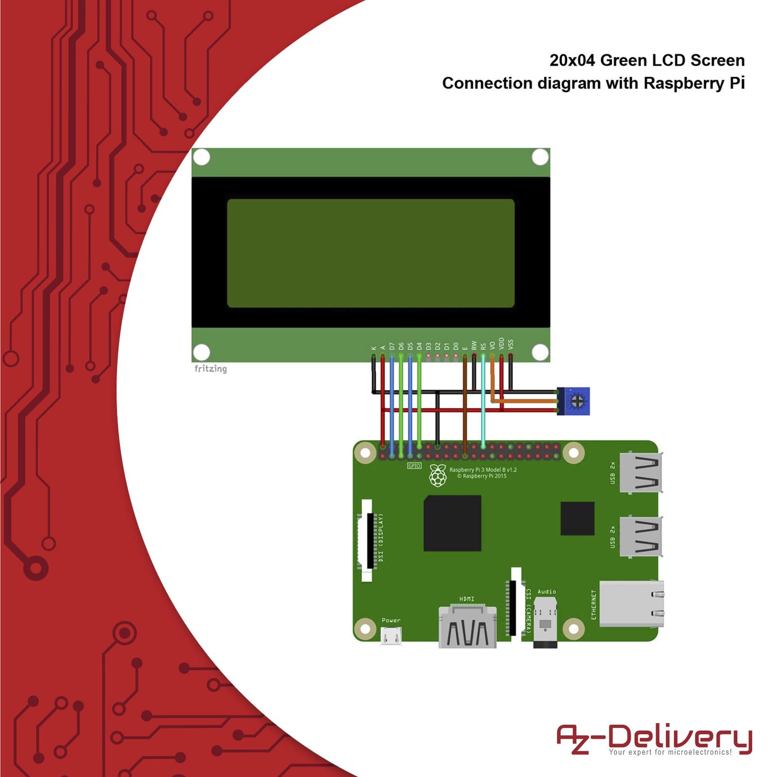 Module LCD série IIC I2C 2004, 20x4 caractères, jaune vert avec rétroéclairage Tunisie