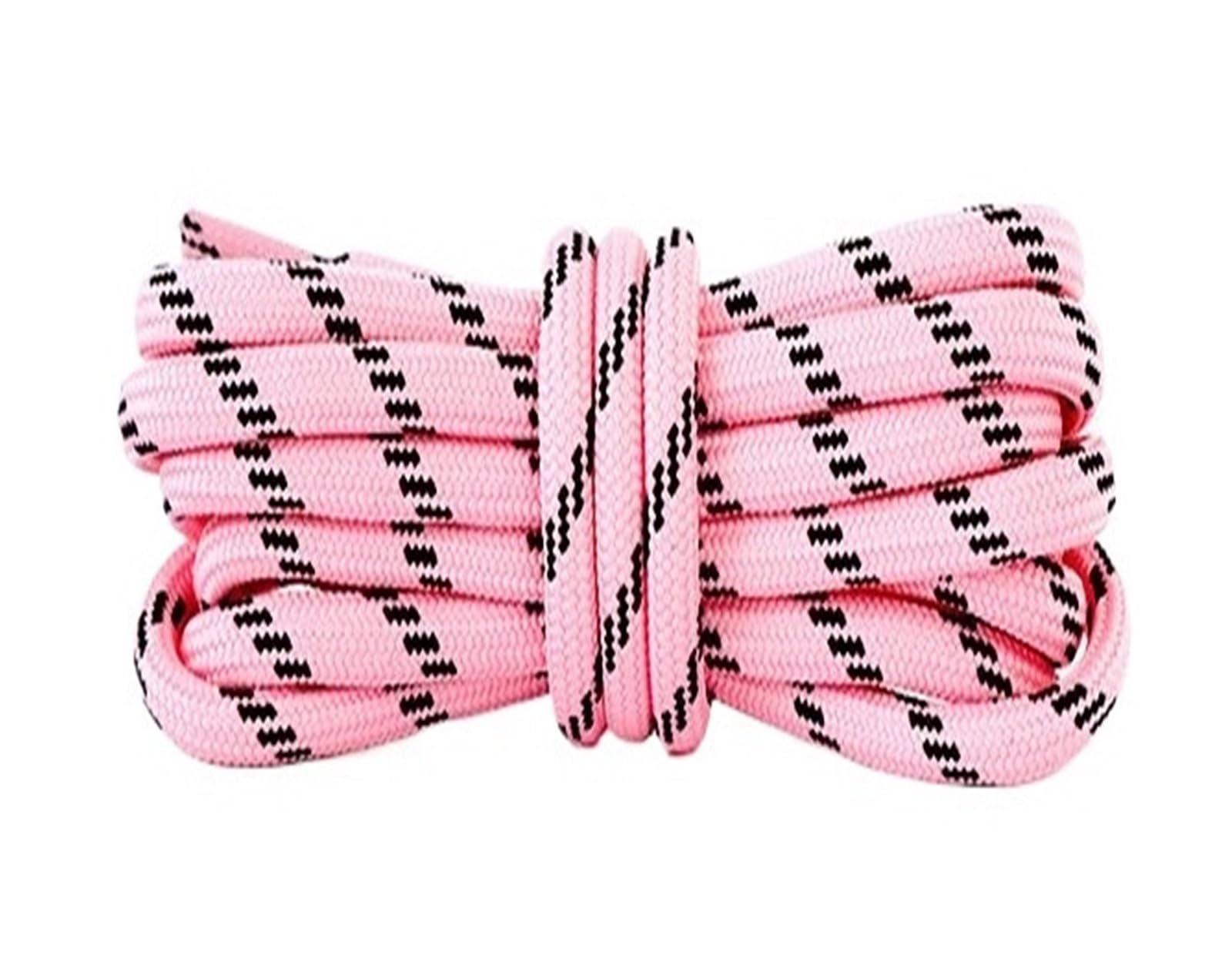 GPDNBIEU Shoelaces, DIY Freedly Round Leather Shoelaces Canvas Casual Boots Shoe Laces Rope Shoestrings(1 Pair Pink)