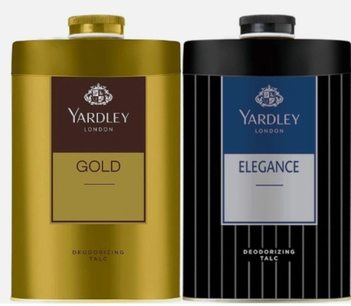 1 x 100gm Yardley Elegance + 1 x 100gm Yardley Gold Perfumed Talcum Powder for Men