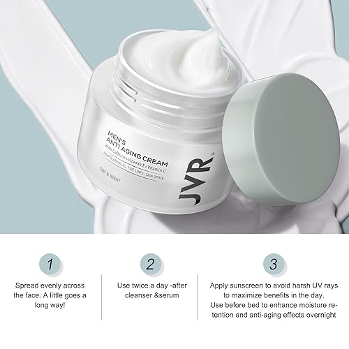 Miniatura 7 de Crema hidratante facial para hombre, crema antienvejecimiento, crema facial para reducir las líneas finas y arrugas, hidratante de día y noche con