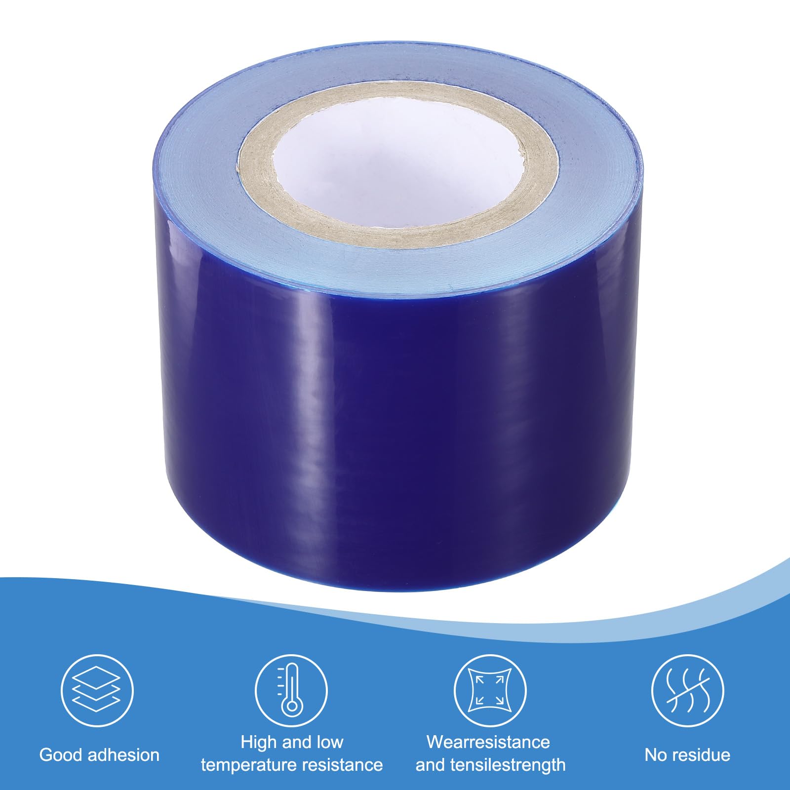 PATIKIL Cinta Película Protectora Removible, 4.3 Pulgadas X 656 Pies Rollo Película Protectora Antiarañazos Superficies PE Para Muebles Electrodomésticos Plásticos Alta Adhesividad Azul
