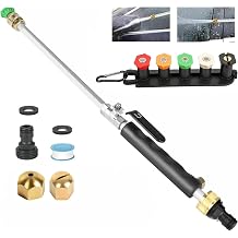 Jet Nozzle High Pressure Hose Nozzle, 7-1 high pressure power washer wand, versatile cleaning tool for gutter, Patio, Car Wash,Gardening, Built to Last for homeowners & garden 7-1
