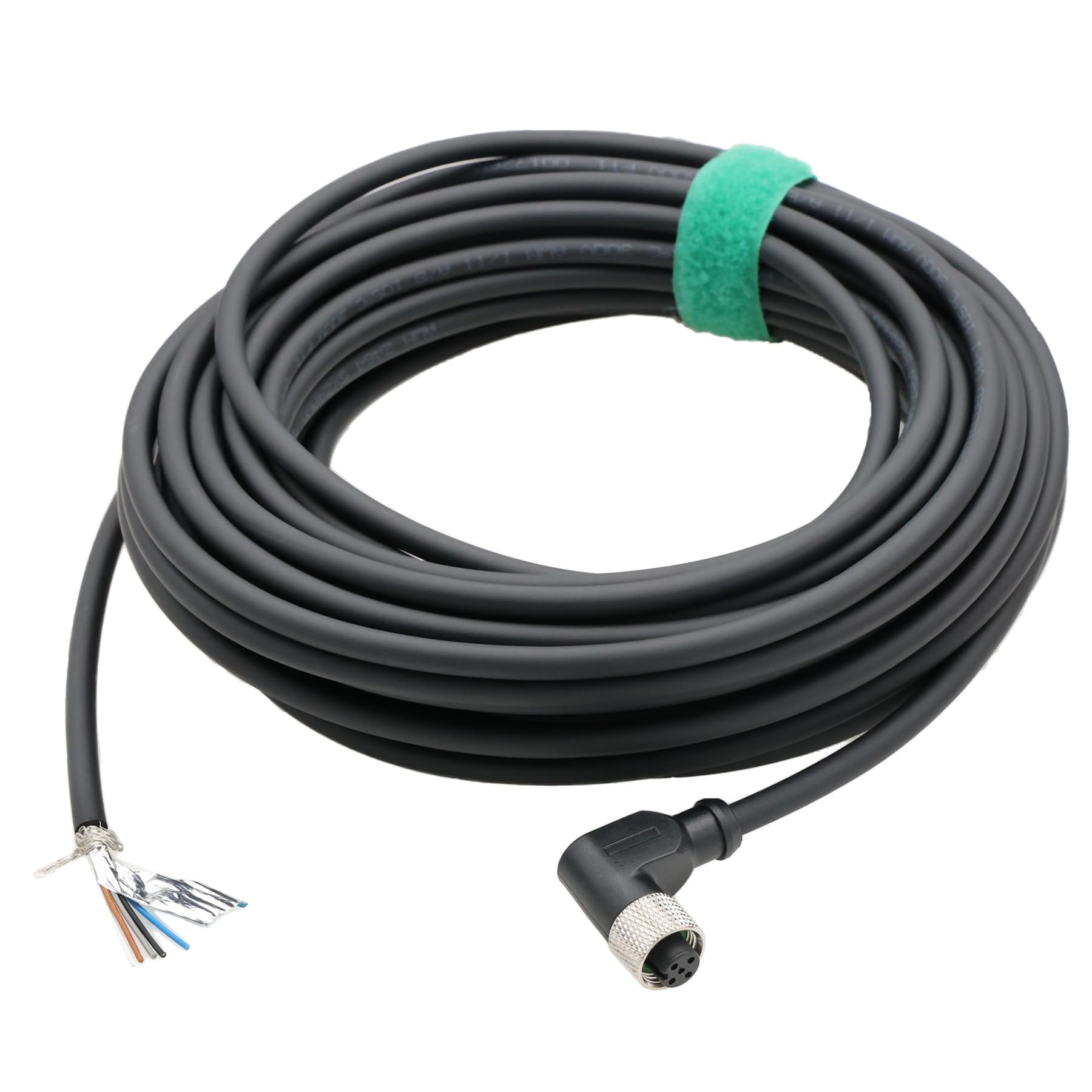 HangTon Capteur d'actionneur M12 à code A 5 broches femelle 90 degrés vers câble volant pour contrôle industriel, dispositif réseau DeviceNet, CANopen, IO Link, Profibus 5 m