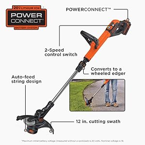 beyond by BLACK+DECKER 20V MAX String Trimmer / Edger, 12-Inch (LST522E1AEV) beyond by BLACK+DECKER 20V MAX String Trimmer / Edger, 12-Inch (LST522E1AEV)